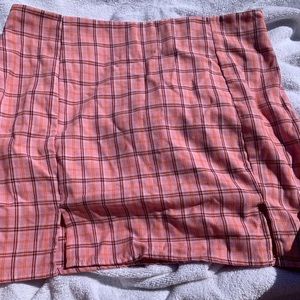 plaid pink skirt